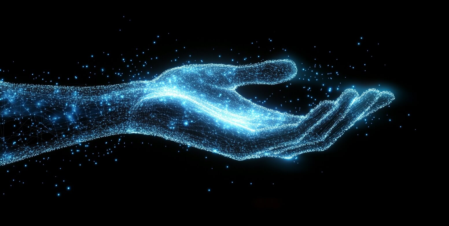 Close-up ethereal portrait of Guru Devi with Flower of Life halo